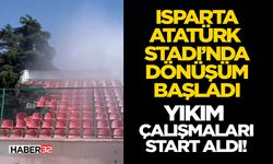 Isparta Atatürk Stadı’nda Dönüşüm Başladı: Yıkım Çalışmaları Start Aldı!