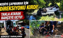 Kediye Çapmamak İçin Takla Atarak Bahçeye Uçtu!