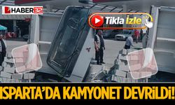 Isparta’da Kamyonet Devrildi