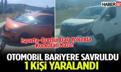 Otomobil Bariyere Savruldu 1 Kişi Yaralandı