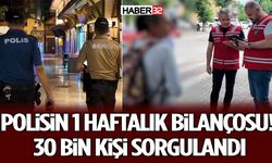 Polisin 1 Haftalık Bilançosu! 30 Bin Kişi Sorgulandı