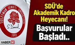 SDÜ’de Akademik Kadro Heyecanı! Başvurular Başladı..