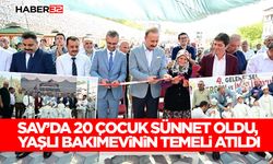 Sav’da 20 Çocuk Sünnet Oldu, Yaşlı Bakımevinin Temeli Atıldı