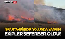 Isparta-Eğirdir Yolunda Yangın Ekipler Seferber Oldu!