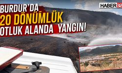 Burdur'da 20 Dönümlük Otluk Alanda Yangın!
