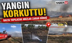 Yangın Korkuttu! Balya Yapılacak Anızlar Zarar Gördü