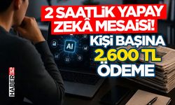 2 Saatlik Yapay Zekâ Mesaisi! Kişi Başına 2.600 TL Ödeme