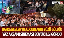 Bahçelievler’de Çocukların Yüzü Güldü! Yaz Akşamı Sineması Büyük İlgi Gördü