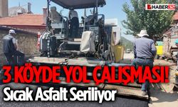 3 Köyünde Yol Çalışması! Sıcak Asfalt Seriliyor