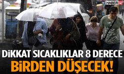 Dikkat Sıcaklıklar 8 Derece Birden Düşecek!