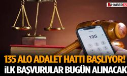 135 Alo Adalet Hattı Başlıyor! İlk Başvurular Bugün Alınacak