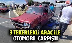 Şarkikaraağaç’ta 3 Tekerlekli Araç ile Otomobil Çarpıştı