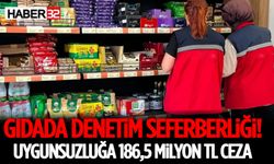Gıdada Denetim Seferberliği! Uygunsuzluğa 186,5 Milyon TL Ceza