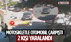 Motosikletle Otomobil Çarpıştı, 2 Kişi Yaralandı