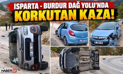 Isparta - Burdur Dağ Yolu’nda Korkutan Kaza!