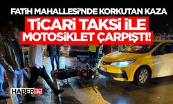 Ticari Taksi İle Motosiklet Çarpıştı!