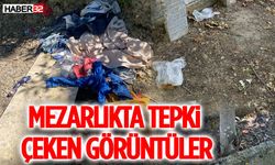 Mezarlıkta Tepki Çeken Görüntüler