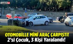 Otomobilin Çarptığı Mini Araç Devrildi: 3 Yaralı!