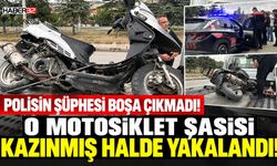 Polisin Şüphelendiği Motosikletin Şasisi Kazınmış Çıktı!