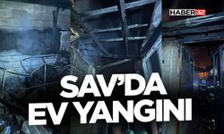 Sav Beldesinde Ev Yangını