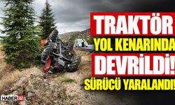 Kontrolden Çıkan Traktör Şarampole Yuvarlandı!