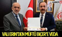 Vali Erin’den Müftü Biçer’e Veda