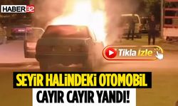 Seyir Halindeki Otomobil Cayır Cayır Yandı