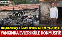 Yangınla Evlerini Kaybettiler, Başkan Başdeğirmen Sahip Çıktı