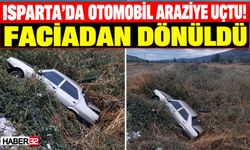 Isparta'da Kontrolden Çıkan Araç Araziye Uçtu!