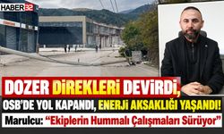 Dozer Direkleri Devirdi, OSB'de Yol Kapandı!