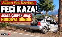 Feci Kaza: Ağaca Çarpan Araç Hurdaya Döndü!