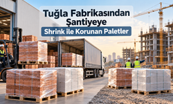 Tuğla Fabrikasından Şantiyeye Shrink ile Korunan Paletler