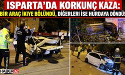 Isparta'da Korkunç Kaza!: Otomobil İkiye Bölündü!