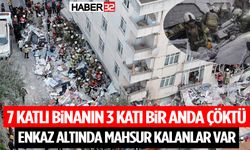 İstanbul’da 7 Katlı Binanın İlk 3 Katı Çöktü! Enkazda Arama Sürüyor