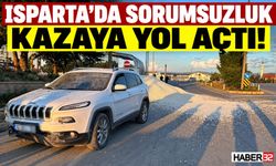 Isparta'da Yola Dökülen Kum Kaza Yaptırdı: 1 Yaralı!
