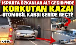 Alt Geçitte Kontrolden Çıkan Araç Karşı Şeride Geçti!