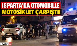 Isparta Otomobille Motosiklet Çarpıştı!