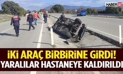 İki Araç Birbirine Girdi! Yaralılar Hastaneye Kaldırıldı