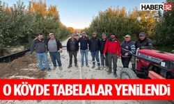O Köyde Tabelalar Yenilendi