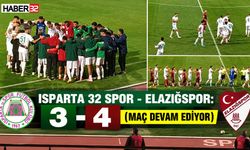 Ispart32Spor - Elazığspor: 3-4 (Maç Devam Ediyor)