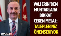 Isparta Valisi Erin’den Muhtarlar Günü Mesajı