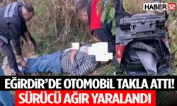 Eğirdir’de Otomobil Bahçeye Takla Attı!