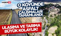 O köyünde asfalt çalışmaları tamamlandı