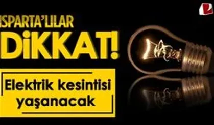 Isparta'da Elektrik Kesintisi (16 Kasım 2025 Pazar)