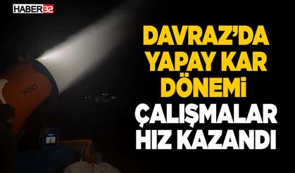 Davraz’da Yapay Kar Dönemi -Çalışmalar Hız Kazandı