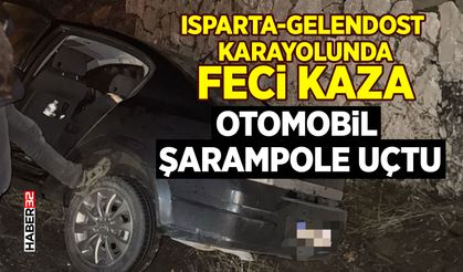 Isparta-Gelendost Karayolunda Otomobil Şarampole Uçtu