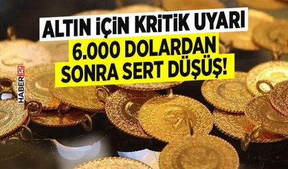 Altın İçin Kritik Uyarı: 6.000 Dolardan Sonra Sert Düşüş!