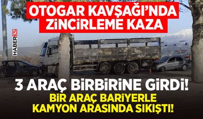 Otogar Kavşağı’nda Zincirleme Kaza