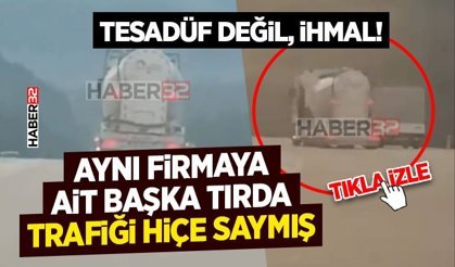 Aynı Firmaya Ait Başka Tırda Trafiği Hiçe Saymış