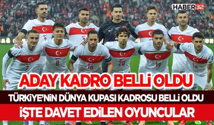 Türkiye’nin Dünya Kupası Kadrosu Belli Oldu